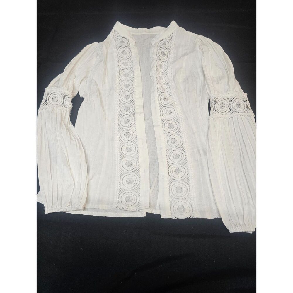 Vintage Boho White Lightweight Blouse